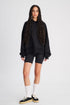 Bomber Hoodie Black Core Grunge 490gsm